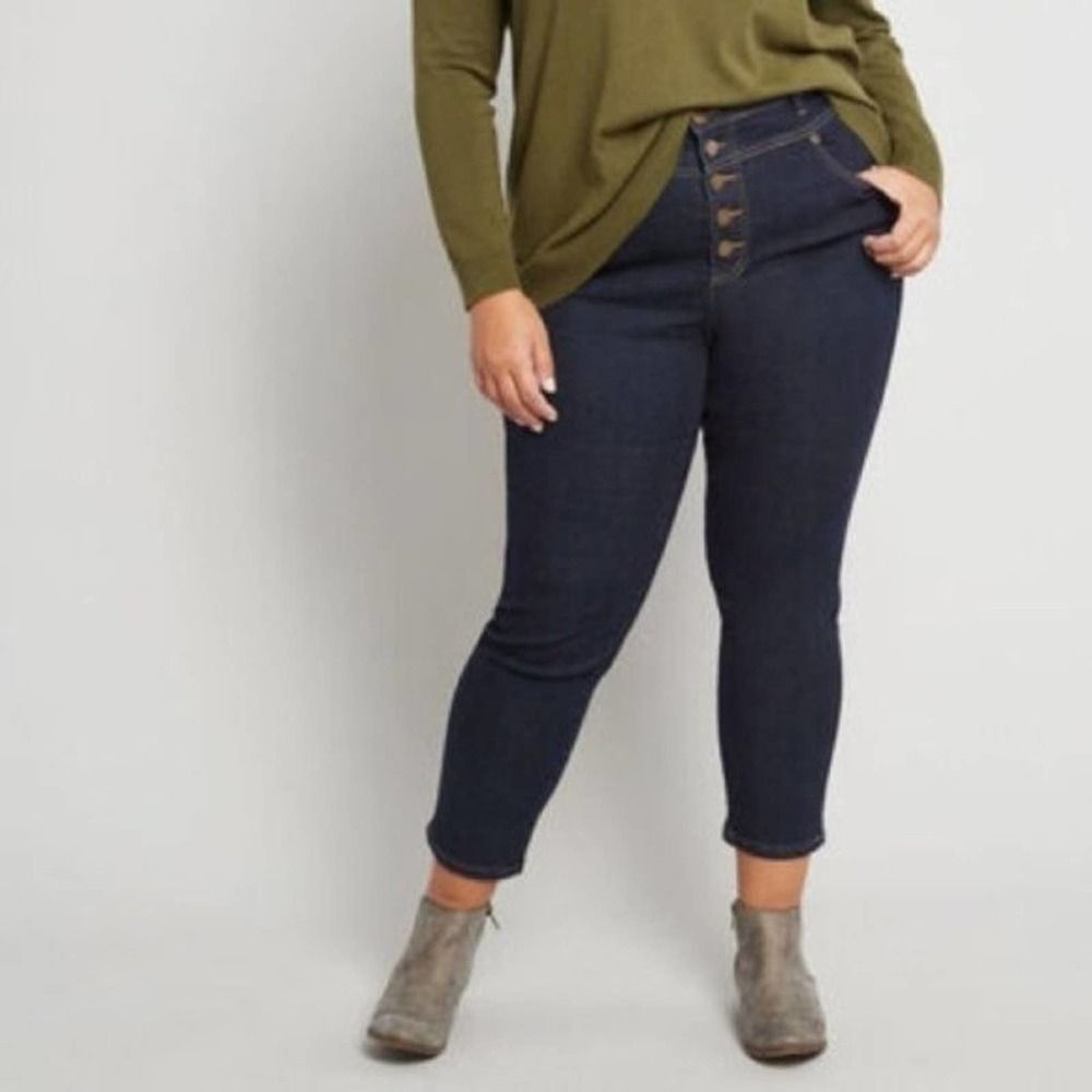 ModCloth Karaoke Seamstress Buttoned Skinny Jeans